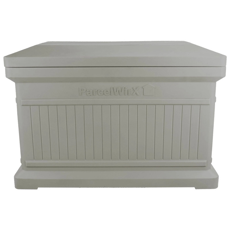 ParcelWirx Horizontal Package Delivery Box with Lift Off Lid Prestige Pewter